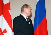 Путин флаги Россия Грузия Путин флаги Россия Грузия