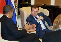 Встреча президента РФ Дмитрия Медведева и президента США Барака Обамы Встреча президентов России и США