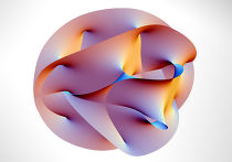 Проекция 6-мерного пространства Калаби — Яу, полученная с помощью Mathematica Проекция 6-мерного пространства Калаби — Яу, полученная с помощью Mathematica