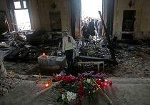 Сожженный Дом профсоюзов в Одессе Сожженный Дом профсоюзов в Одессе