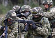 Украинские солдаты на учениях неподалеку от Житомира Украинские солдаты на учениях неподалеку от Житомира