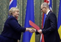 Премьер-министр Норвегии Эрна Солберг во время визита в Киев Премьер-министр Норвегии Эрна Солберг во время визита в Киев