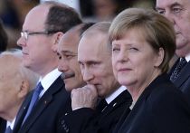 Владимир Путин и Ангела Меркель на праздновании годовщины высадки союзников в Нормандии Владимир Путин и Ангела Меркель на праздновании годовщины высадки союзников в Нормандии