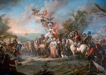 Стефано Торелли «Аллегория на победу Екатерины II над турками и татарами», 1772 год Стефано Торелли «Аллегория на победу Екатерины II над турками и татарами», 1772 год