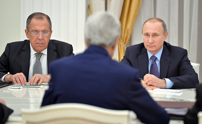 Встреча президента РФ Владимира Путина с госсекретарем США Джоном Керри