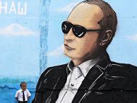Граффити с изображением Владимира Путина в Севастополе Граффити с изображением Владимира Путина в Севастополе