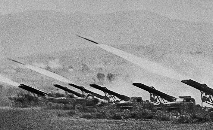 Реактивные установки залпового огня «Катюши», октябрь 1942 г.