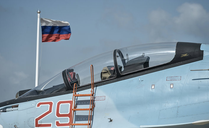 Истребитель Воздушно-космических сил РФ СУ-30 в Сирии
