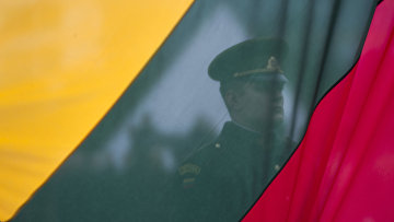 На праздновании дня независимости Литвы в Вильнюсе