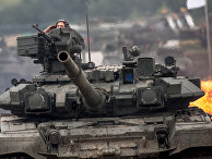 Танк Т-90 в демонстрационной программе в рамках форума «ТВМ-2014» Танк Т-90 в демонстрационной программе в рамках форума «ТВМ-2014»