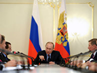 Владимир Путин проводит совещание с членами правительства РФ в резиденции Ново-Огарево Владимир Путин проводит совещание с членами правительства РФ в резиденции Ново-Огарево