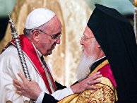 Встреча Папы Франциска с Патриархом Константинопольским Варфоломеем I в Стамбуле Встреча Папы Франциска с Патриархом Константинопольским Варфоломеем I в Стамбуле
