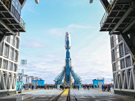 Вывоз ракеты «Союз-2.1а» с космическими аппаратами на стартовую площадку космодрома «Восточный» Вывоз ракеты «Союз-2.1а» с космическими аппаратами на стартовую площадку космодрома «Восточный»