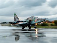 Штурмовик Су-25 ВКС России на авиабазе Хмеймим в Сирии Штурмовик Су-25 ВКС России на авиабазе Хмеймим в Сирии
