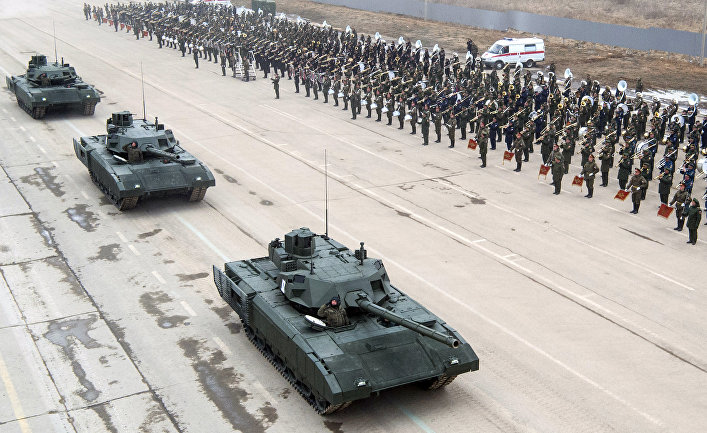 Тренировки в Подмосковье перед военным парадом 9 мая