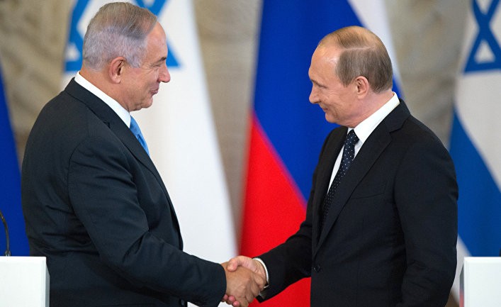 Встреча президента РФ Владимира Путина с премьер-министром Израиля Биньямином Нетаньяху