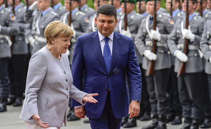 Канцлер Германии Ангела Меркель и премьер-министр Украины Владимир Гройсман