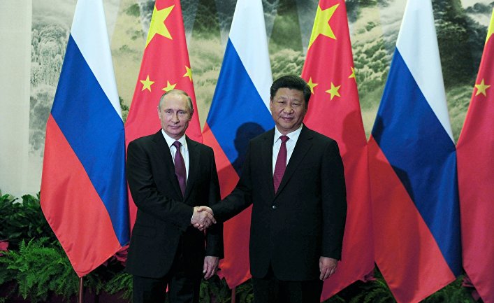 Президент России Владимир Путин и председатель КНР Си Цзиньпин