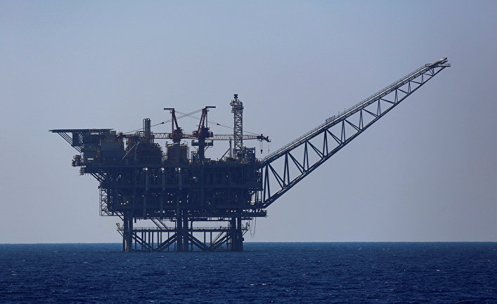 Израильская газовая платформа в Средиземном море