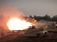 Танки «Абрамс» во время военных учений в Латвии Танки «Абрамс» во время военных учений в Латвии