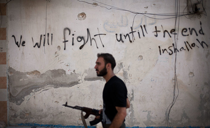 Боец Свободной сирийской армии в Алеппо, 2012 год