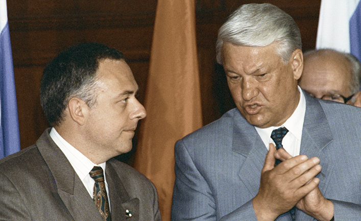 Борис Ельцин и Андрей Козырев