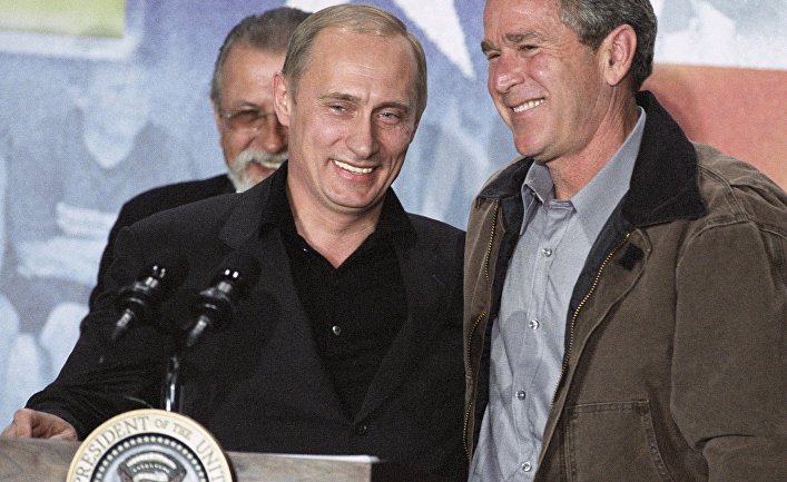 Владимир Путин и Джордж Буш