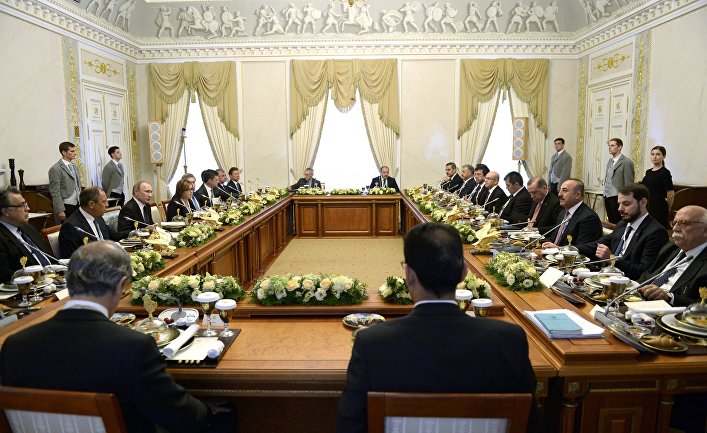 Встреча президентов России и Турции Владимира Путина и Реджепа Тайипа Эрдогана в Санкт-Петербурге. 9 августа 2016 года