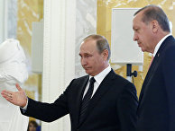 Президент России Владимир Путин и президент Турции Реджеп Тайип Эрдоган на пресс-конференции Президент России Владимир Путин и президент Турции Реджеп Тайип Эрдоган на пресс-конференции