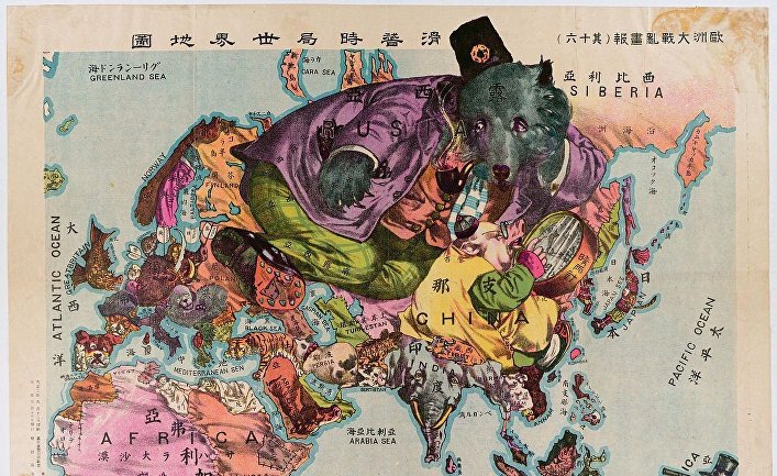 Карикатурная карта 1900 года