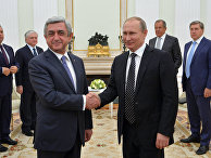 Президент РФ В. Путин встретился с президентом Армении С. Саргсяном. 10 августа 2016 Президент РФ В. Путин встретился с президентом Армении С. Саргсяном. 10 августа 2016