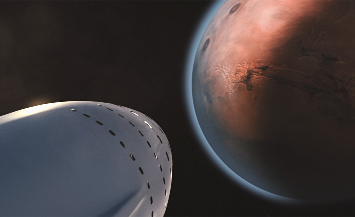 Полет на Марс по проекту компании SpaceX
