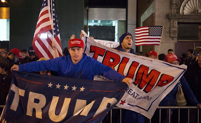 Сторонники Дональда Трампа в Нью-Йорке