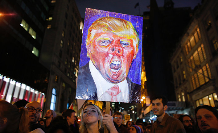 Акция протеста в Нью-Йорке