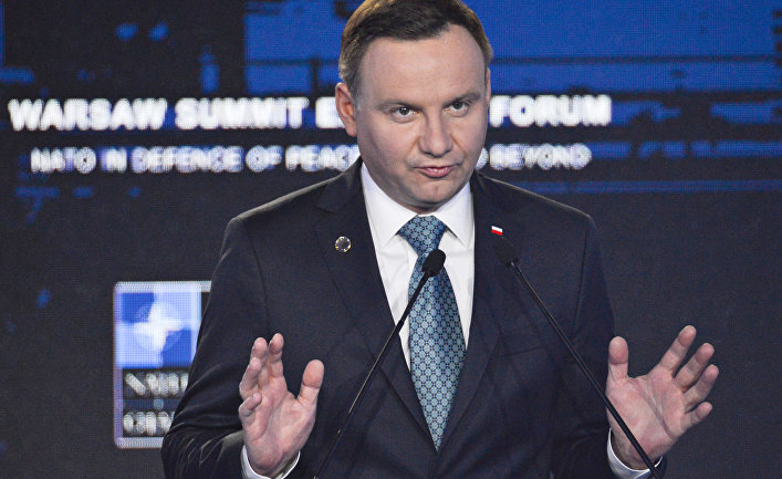 Президент Польши Анджей Дуда на саммите НАТО в Варшаве