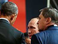 Российский президент Владимир Путин и американский лидер Барак Обама на саммите АТЭС в Перу Российский президент Владимир Путин и американский лидер Барак Обама на саммите АТЭС в Перу