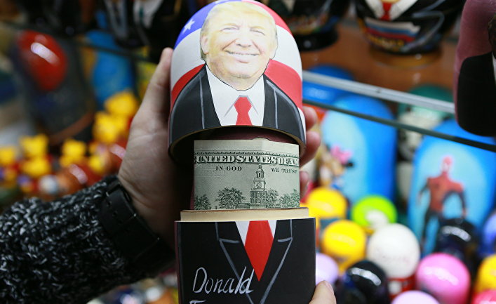 Матрешки с портретом Дональда Трампа продаются в Москве