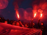 Участники «Марша независимости» в Варшаве Участники «Марша независимости» в Варшаве