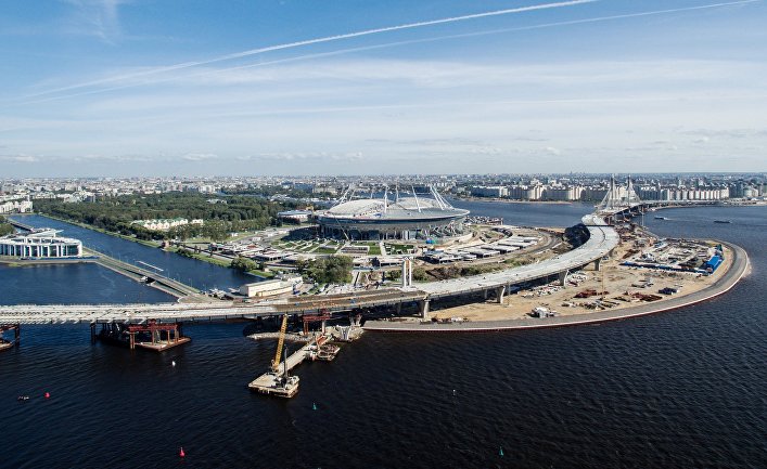Строительство стадиона «Зенит-Арена» в Санкт-Петербурге