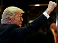 Избранный президент США Дональд Трамп в фойе башни Трампа Избранный президент США Дональд Трамп в фойе башни Трампа