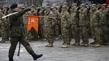 Солдаты армий США и Польши