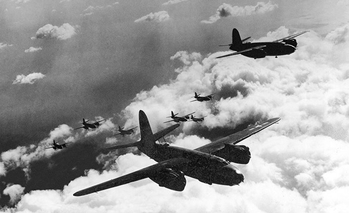 Американские бомбардировщики B-26, апрель 1944 года