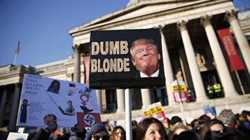 Акция протеста против Дональда Трампа в Лондоне