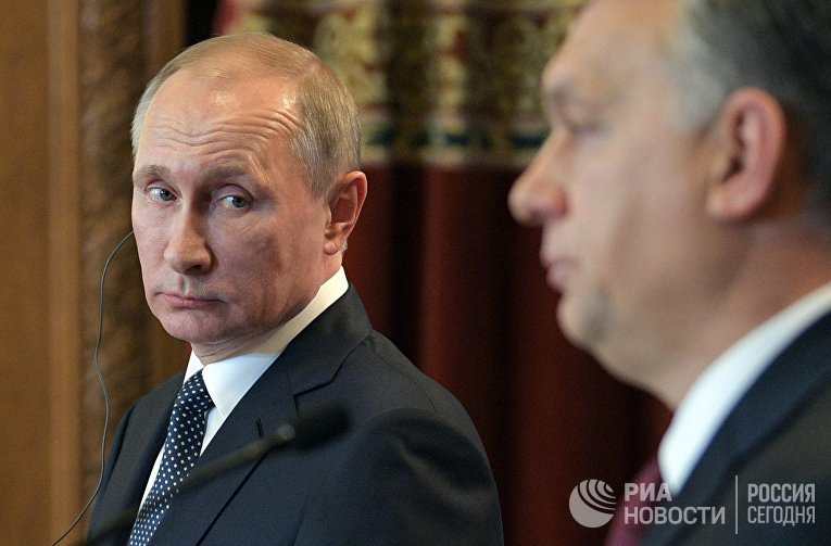 Президент РФ Владимир Путин и премьер-министр Венгрии Виктор Орбан