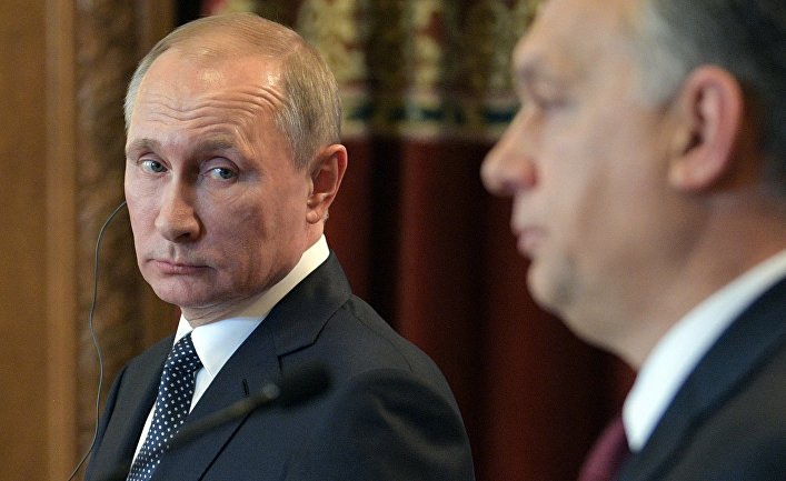 Президент РФ Владимир Путин и премьер-министр Венгрии Виктор Орбан