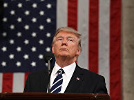 Президент США Дональд Трамп во время выступления перед палатами Конгресса Президент США Дональд Трамп во время выступления перед палатами Конгресса
