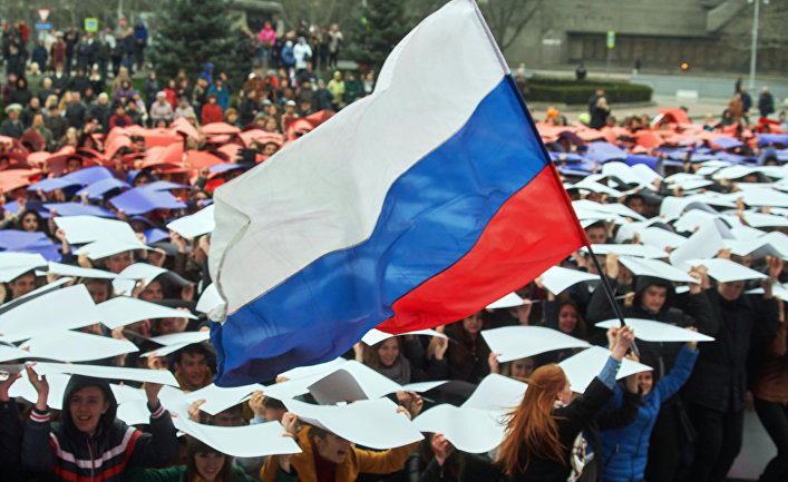 Флешмоб «Горжусь Россией!», посвященный третьей годовщине воссоединения Крыма с Россией