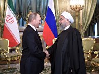 Президент РФ Владимир Путин и президент Исламской Республики Иран Хасан Роухани Президент РФ Владимир Путин и президент Исламской Республики Иран Хасан Роухани