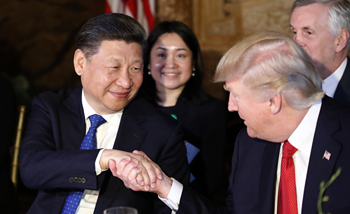 Президент США Дональд Трамп и председатель КНР Си Цзиньпин
