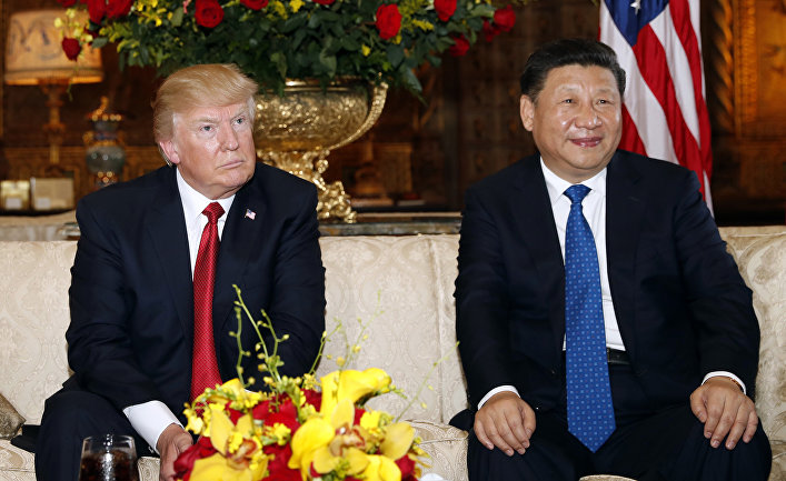 Президент США Дональд Трамп и председатель КНР Си Цзиньпин